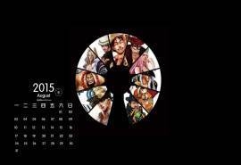 2015年8月日历海贼王草帽全体成员电脑桌面壁纸下载