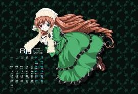 2015年8月日历动漫蔷薇少女翠星石桌面壁纸下载3