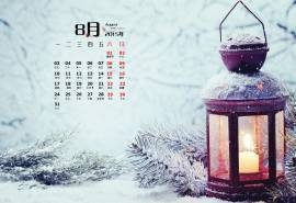2015年8月日历精选高清唯美冬季雪景桌面壁纸图片下载