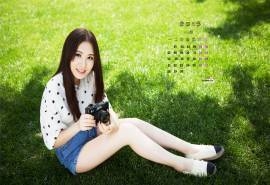 2015年9月日历清新养眼艺校美女毕业季桌面壁纸