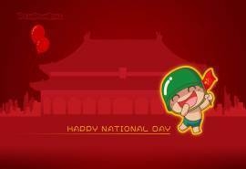 2015十一国庆节卡通可爱图片桌面壁纸5下载