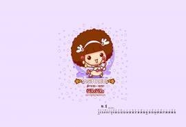 2015年10月日历摩丝摩丝十二星座可爱卡通桌面壁纸下载9