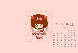 2016年1月日历天蝎座主题桌面壁纸图片