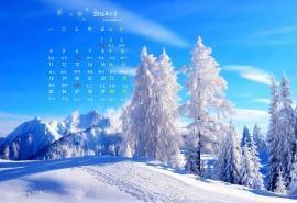 2016年1月日历雪景桌面壁纸下载
