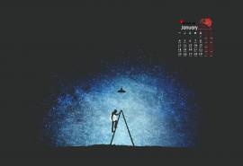 2016年1月日历精选创意桌面壁纸下载