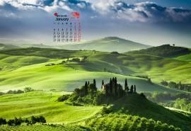2016年1月日历高清精选绿色桌面壁纸下载4