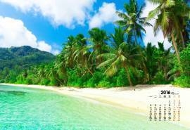 2016年1月日历海边风景素材图片1下载