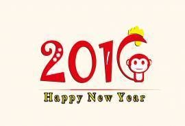 2016年金猴祝福创意桌面壁纸图片下载
