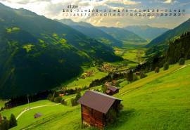 2016年4月日历绿色草地美丽风景桌面壁纸
