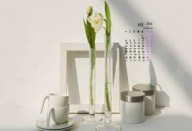 2016年4月日历壁纸温馨家居装饰图片2