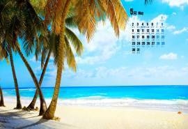 2016年5月日历海边风景壁纸