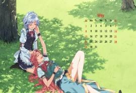 2016年5月日历可爱女生动漫壁纸