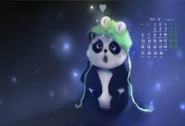 2016年6月日历熊猫桌面壁纸