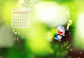2016年7月日历小清新绿色桌面壁纸