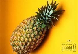2016年7月日历可口诱人的水果高清壁纸