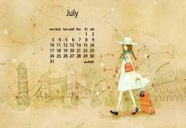 2016年7月日历