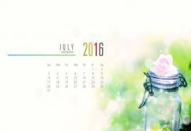 2016年7月日历唯美QQ壁纸QQ风尚电脑桌面壁纸下载