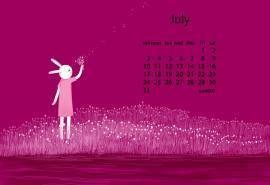 2016年7月日历《艾玩兔》哲理插画可爱卡通兔壁纸 第一辑