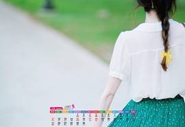 2016年9月日历伤感女生的背影唯美摄影壁纸图片大全