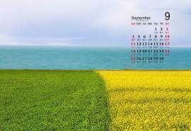 2016年9月日历让人心情舒畅的风景电脑桌面壁纸