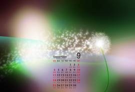 2016年9月日历精选抽象色彩设计高清桌面壁纸