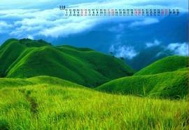 2016年11月日历青青大草原美丽风景电脑壁纸