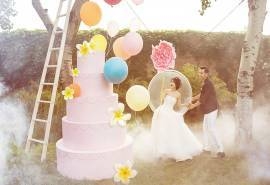 陈紫函戴向宇唯美浪漫婚纱照图片桌面壁纸