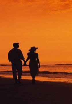浪漫爱情夕阳摄影手机壁纸