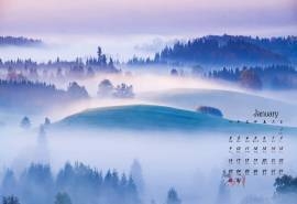 2017年1月柔和美丽风景高清日历壁纸