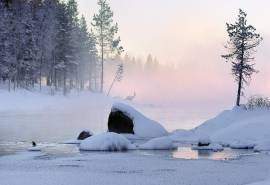 冬季绚丽唯美的自然雪景桌面壁纸