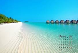 2017年2月唯美海边风景高清日历壁纸