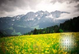 2017年4月清新养眼山水风景唯美高清日历壁纸