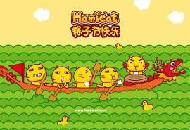 摩丝摩丝端午节卡通创意高清桌面壁纸