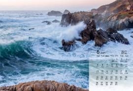 2017年6月山水风景高清桌面日历壁纸