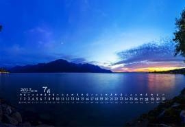 2017年7月自然景色唯美风光高清桌面日历壁纸