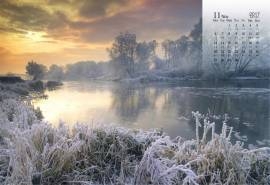 2017年11月奇异冬日雪景唯美高清日历壁纸