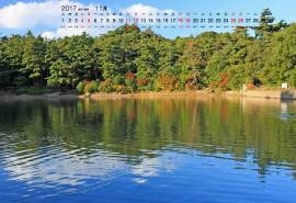2017年11月护眼小清新桌面日历壁纸