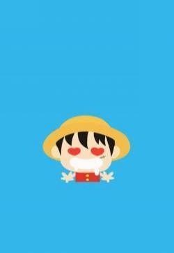 Q版海贼王路飞卡通动漫手机壁纸图片