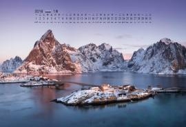 2018年1月美丽的自然山水风景图片高清日历壁纸