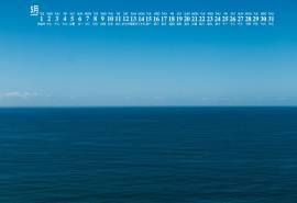 2018年5月唯美蓝色大海风景图片日历壁纸