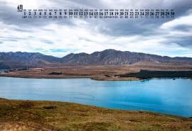 2018年6月唯美蓝色大海风景图片日历壁纸
