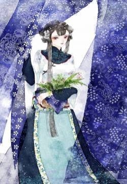 手绘卡通人物唯美高清手机壁纸