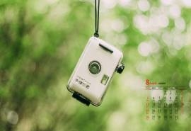 2018年8月日系小清新养眼高清日历壁纸