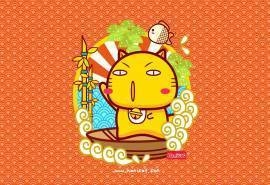 哈咪猫中国风卡通图片电脑壁纸