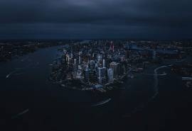 夜晚城市唯美风景图片壁纸
