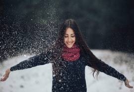 唯美冬日雪景小清新桌面壁纸图片