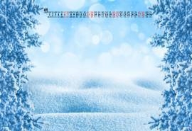 2019年4月静谧唯美的雪景高清日历壁纸