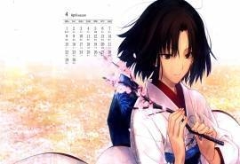 2019年4月二次元动漫少女唯美高清日历壁纸
