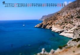 2019年4月唯美海边风景日历壁纸