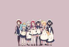甜美动漫少女高清电脑桌面壁纸